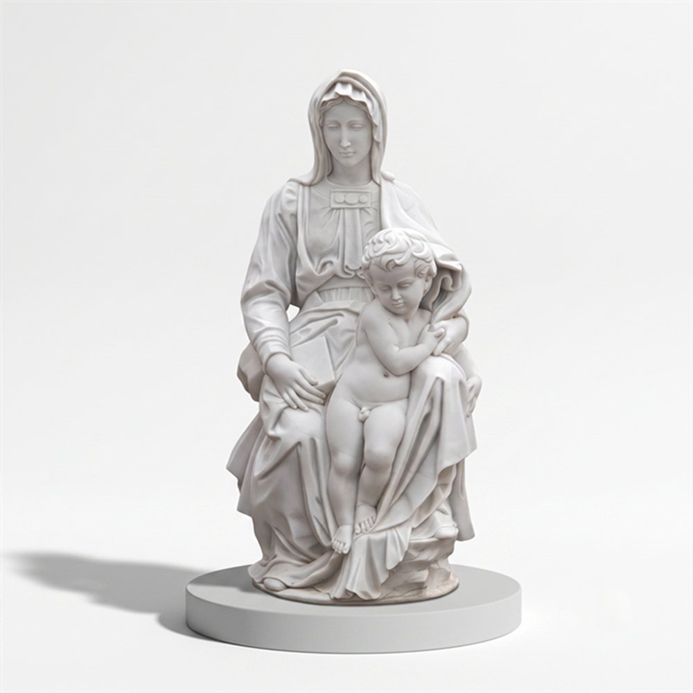 Marble Madonna of Bruges Statue