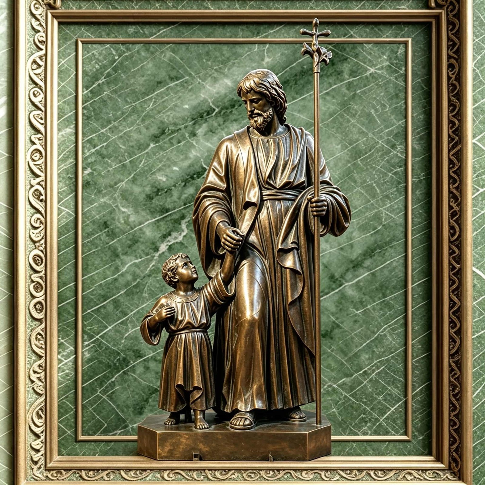 Joseph and Child Jesus statue