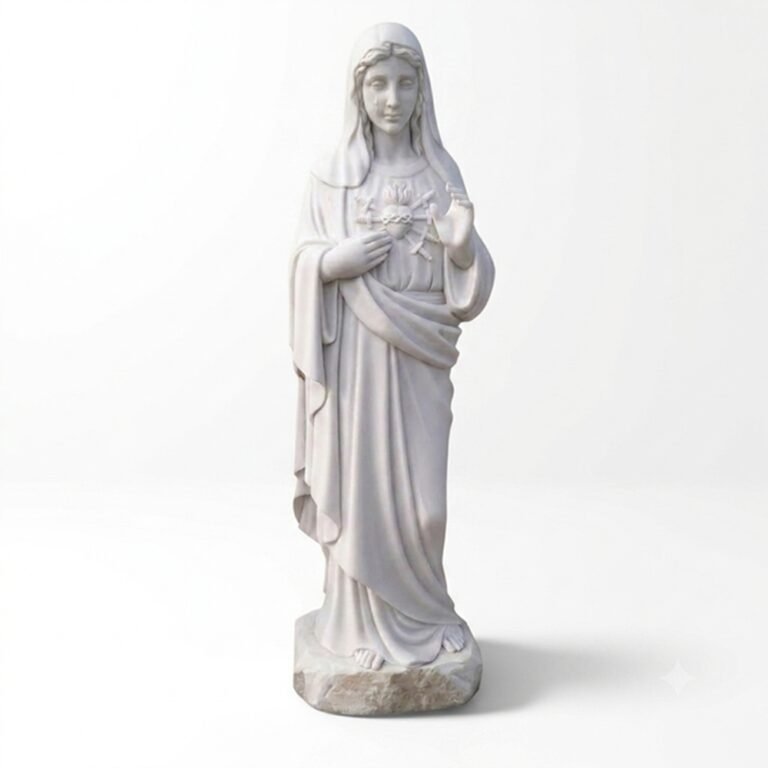 marble weeping mary statue