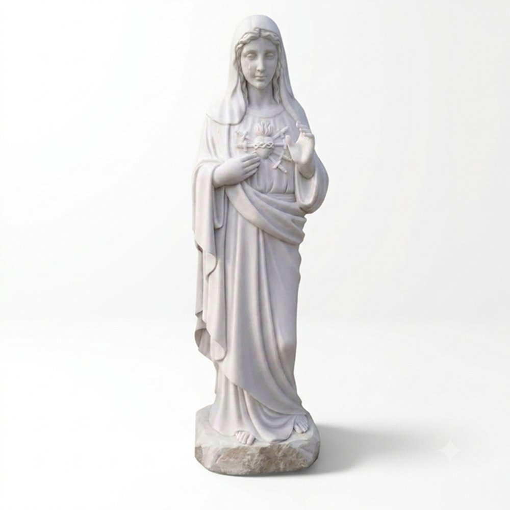 marble weeping mary statue