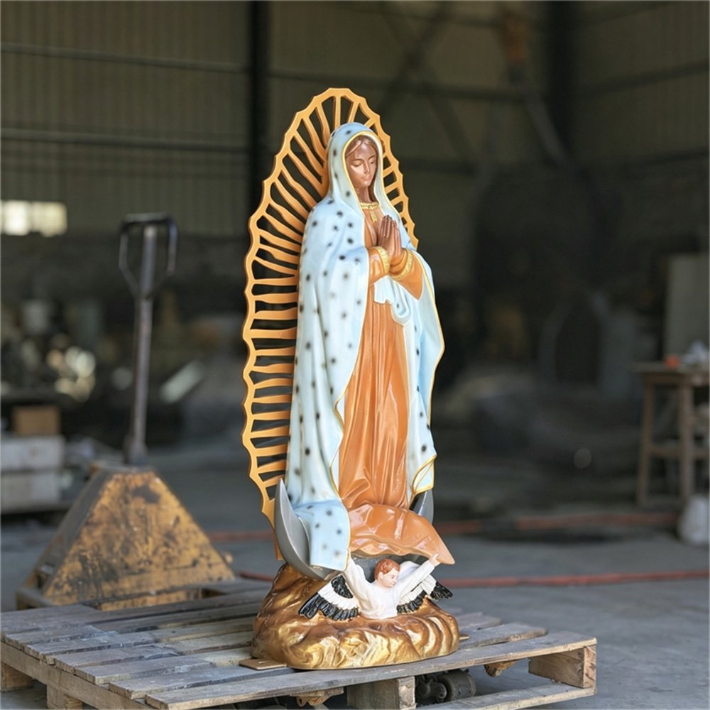 Bronze Our Lady of Gudalupe Outdoor Statue