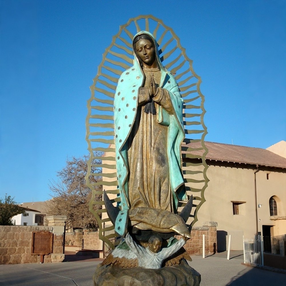Bronze Our Lady of Gudalupe Outdoor Statue