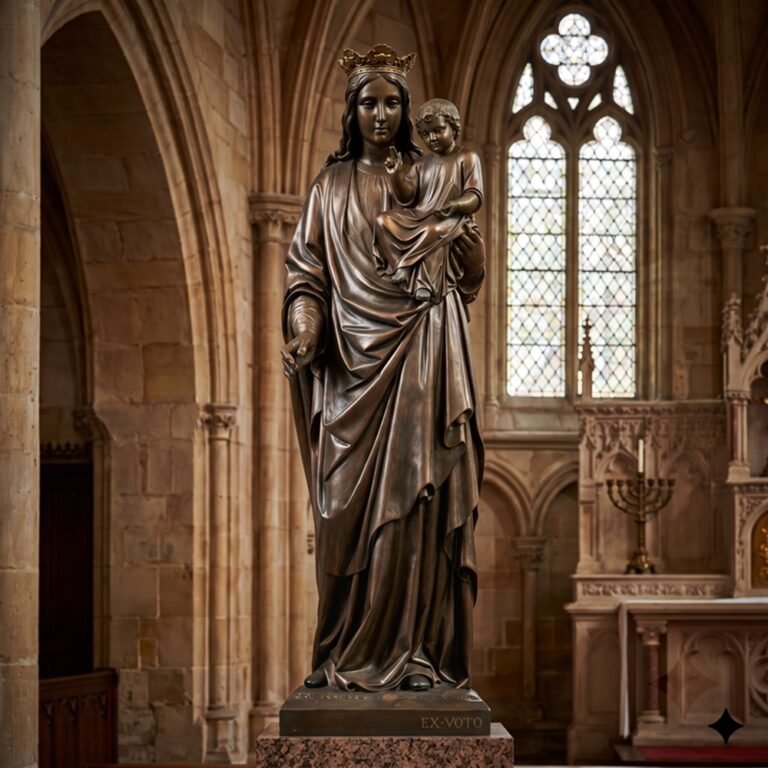Bronze Crowned Virgin and Child