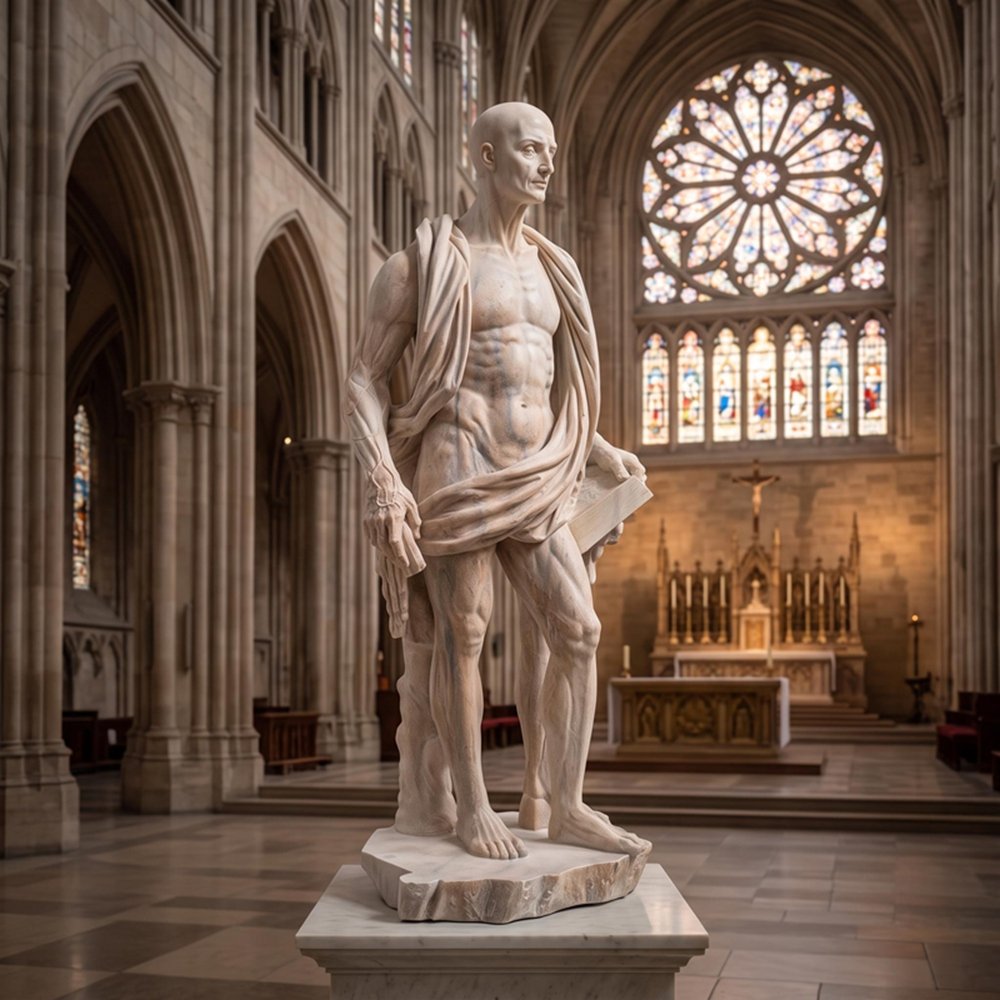 Marble St. Bartholomew Flayed Statue
