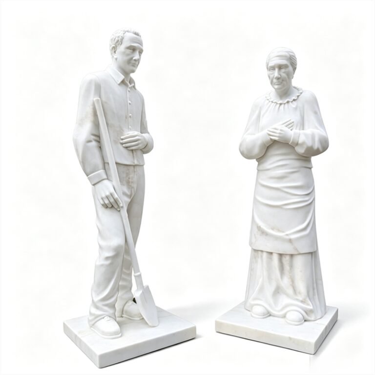St. Isidore and St. Maria de la Cabeza Statue Set