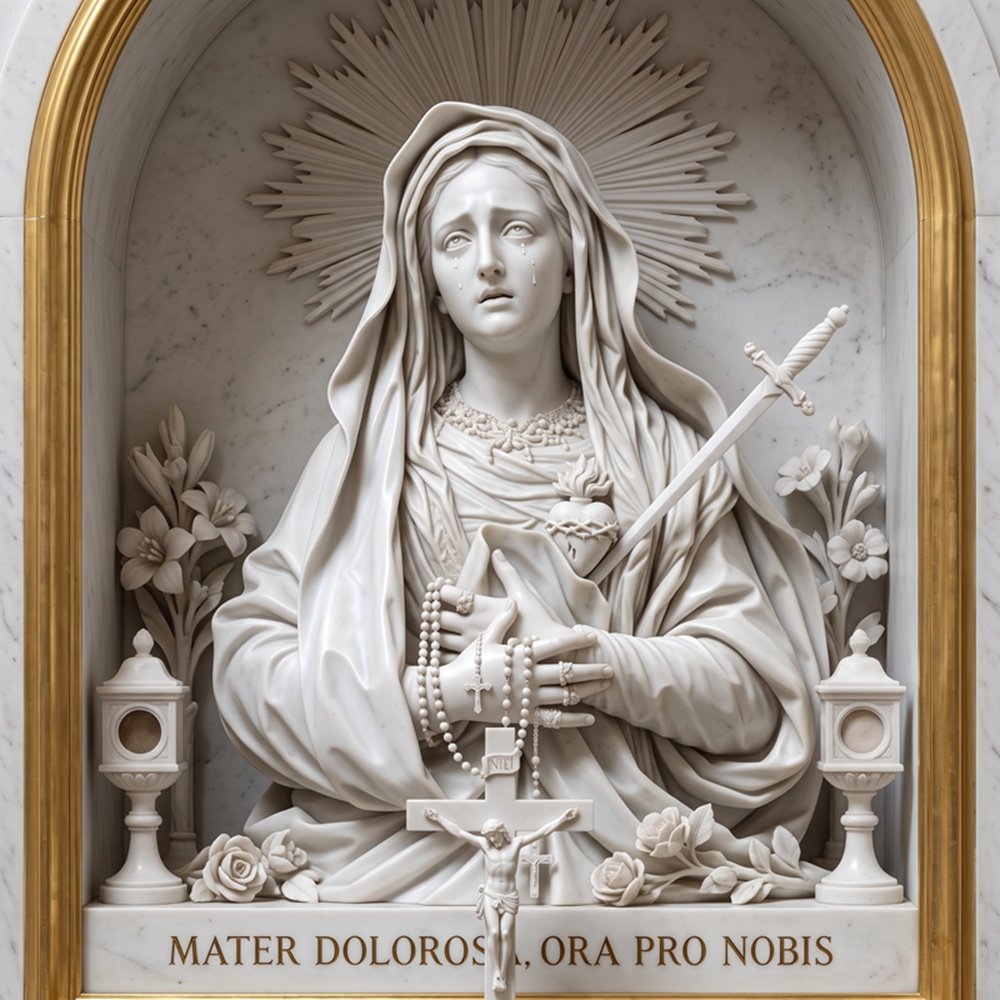 our lady of Sorrows statue