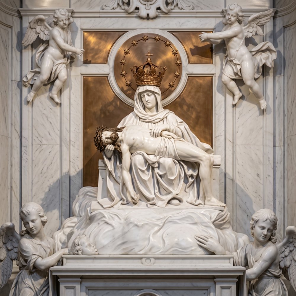 our lady of Sorrows statue