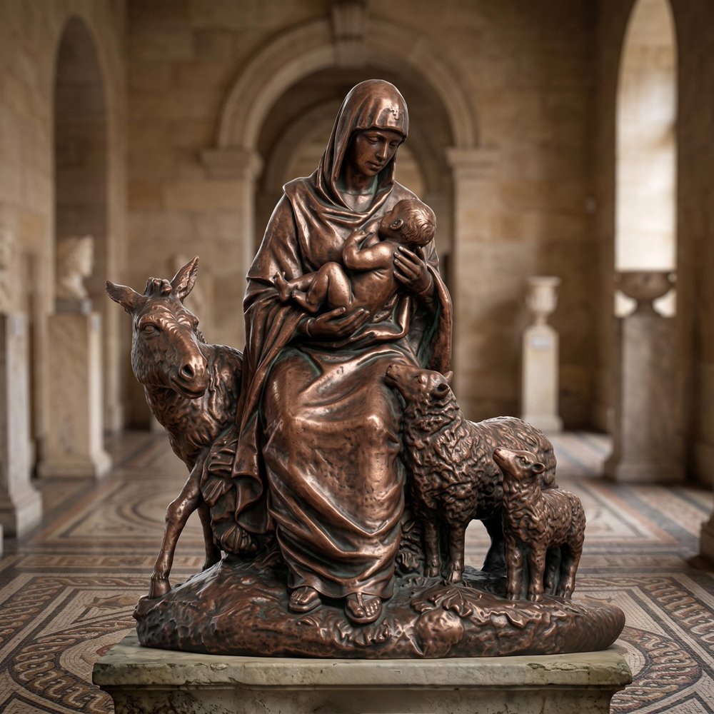 Flight into Egypt Statue