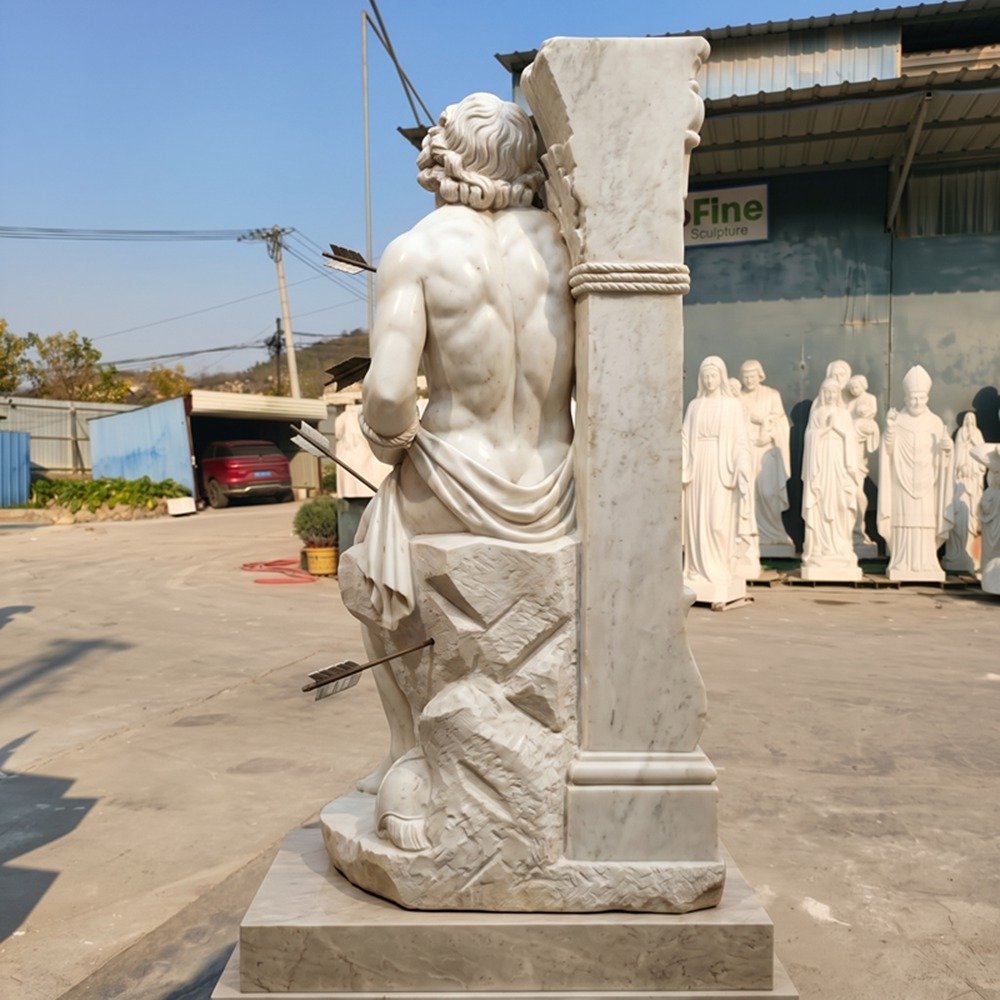 Marble Saint Sebastian statue