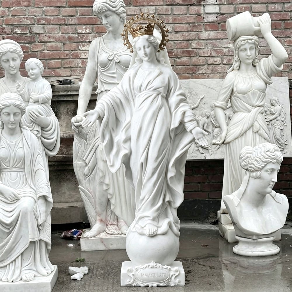 Life Size Our Lady of the Smile Statue