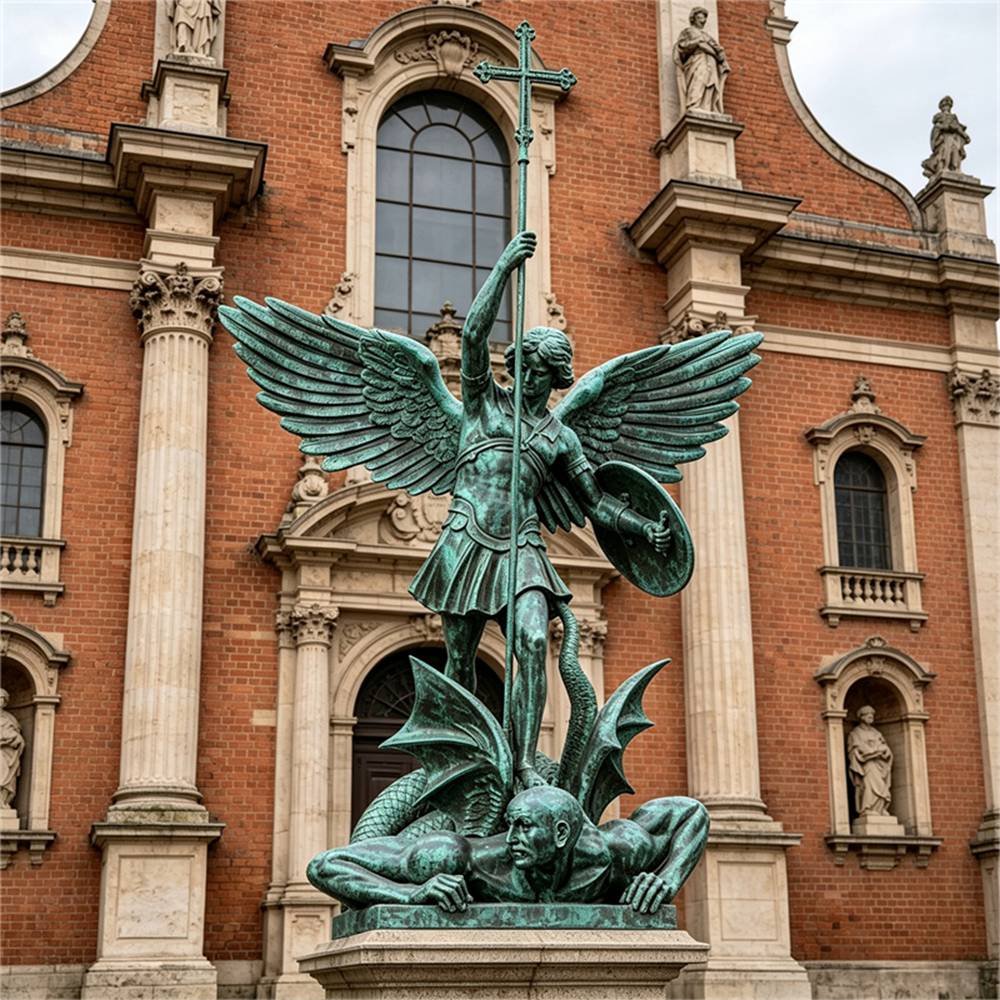 Saint Michael the Warrior statue