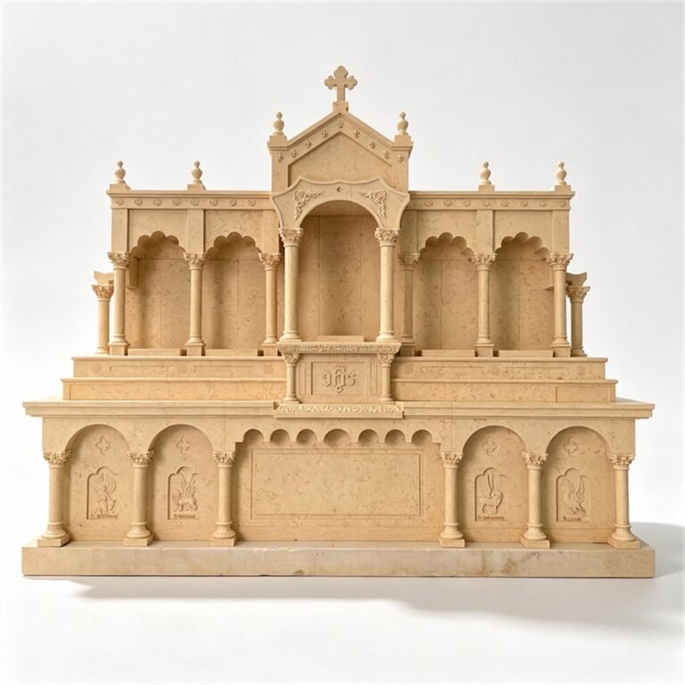 beige marble main altar