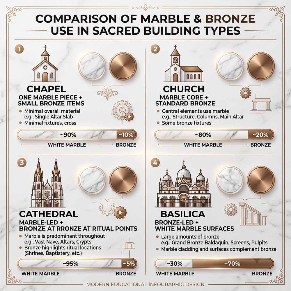 material ratios for each building type