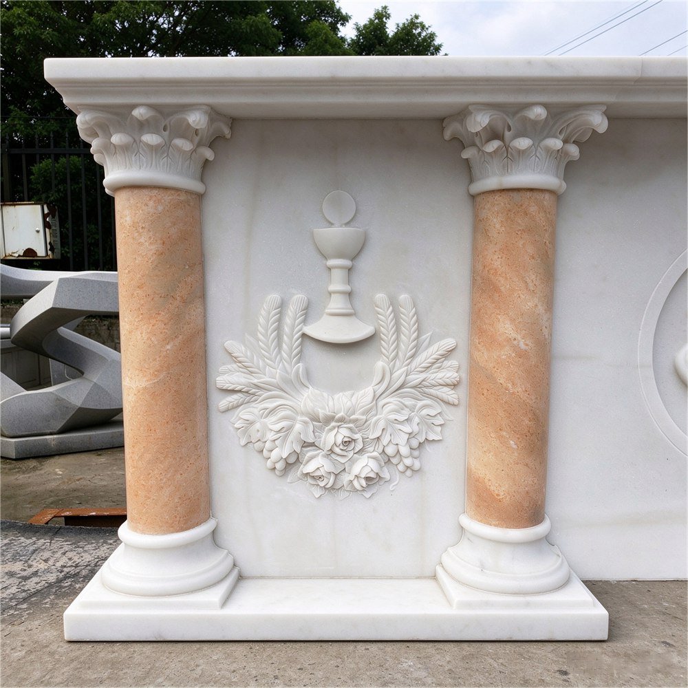Altar table with Agnus Dei Relief